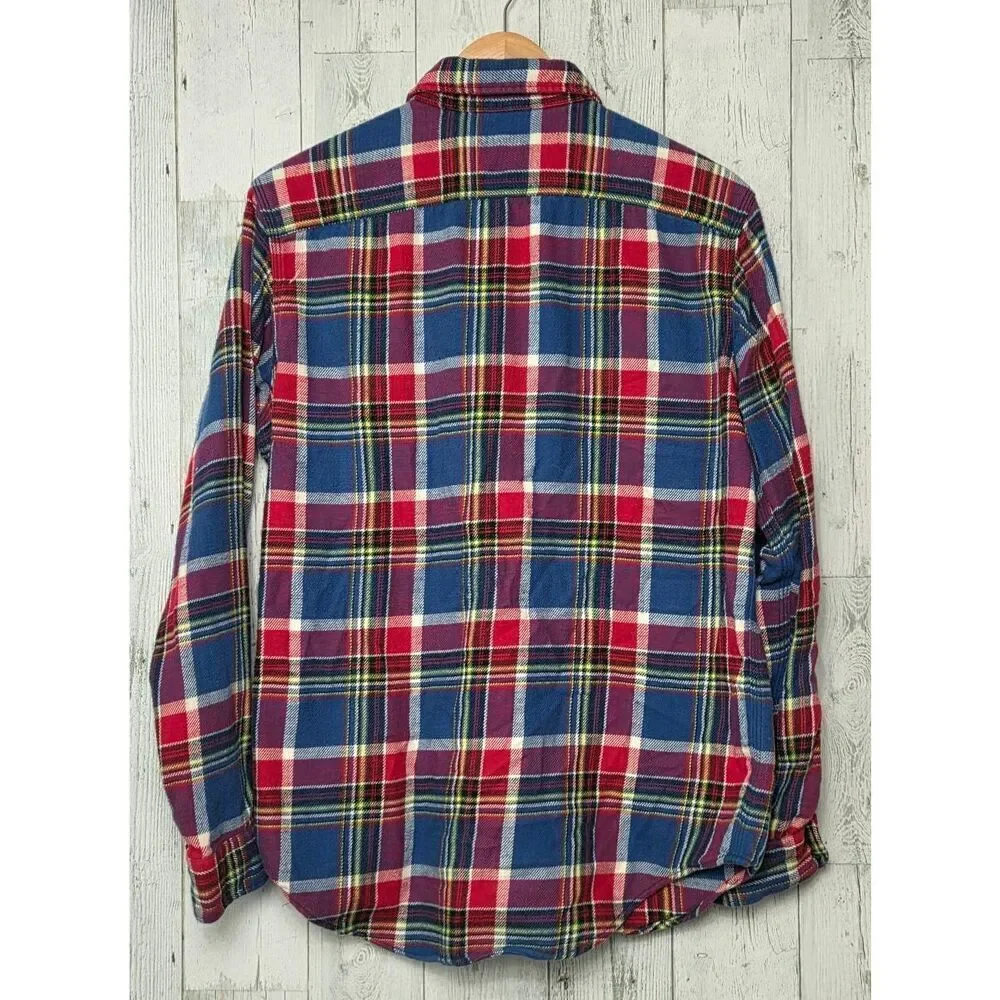 Polo Ralph Lauren Classic Button Up / Down Plaid Flannel Shirt Sz M